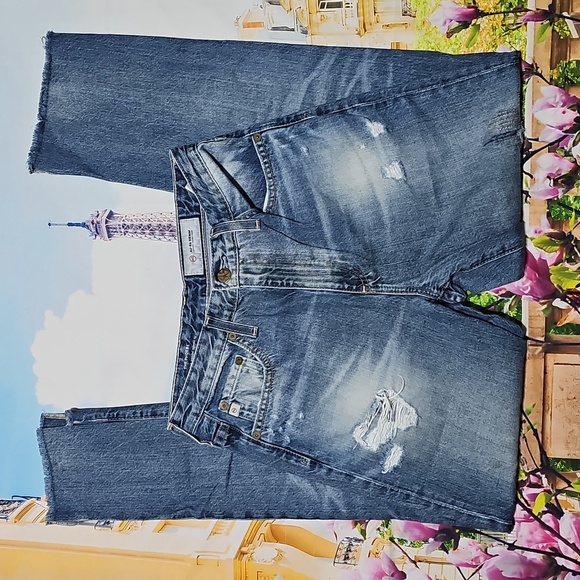 AG Adriano Goldschmied Phobe High Waist Distressed Jeans Size 26 - Picture 2 of 12